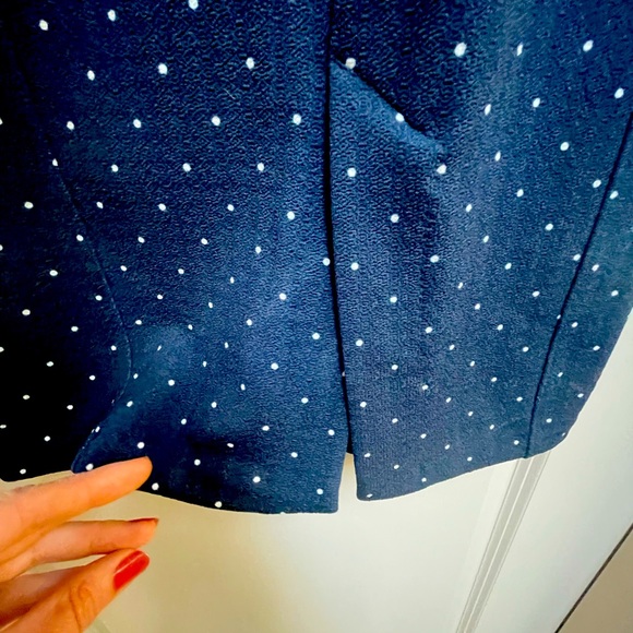 NWT - H&M Dress Size M (size 6-8) in Navy Blue White Polka Dot - Picture 3 of 5